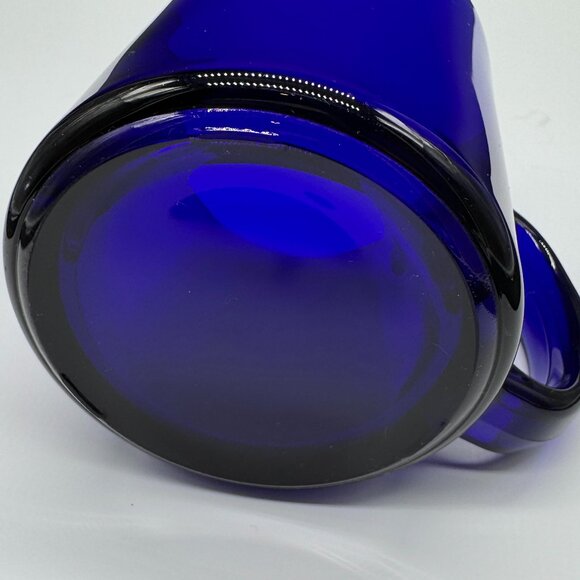 Cobalt Blue Glass Coffee Mug Cup - Picture 4 of 6